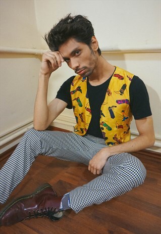 VINTAGE SHOE PATTERNED VEST