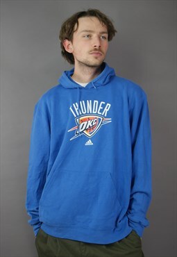 Vintage Adidas OKC Thunder Basketball Hoodie in Blue
