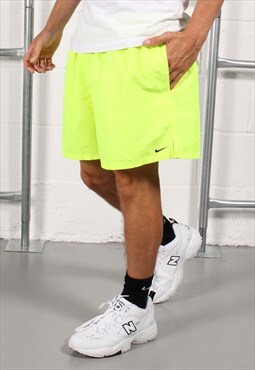 Vintage Nike Shorts Yellow Summer Sport Swim Trunks Medium