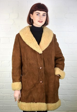 VINTAGE 90'S SHEARLING COAT