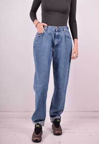LEE WOMENS VINTAGE JEANS W30 L35 BLUE 90'S