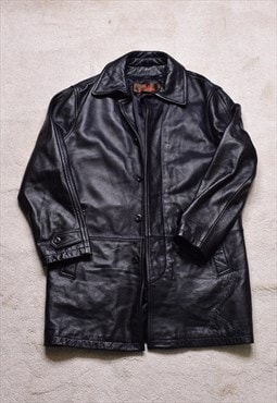 Vintage 90s Danier Black Leather Thermolite Insulated Jacket
