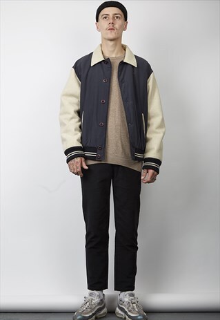 VINTAGE 90'S CASTELBAJAC COLLARED VARSITY JACKET