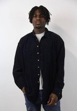 VINTAGE CORD NAVY SHIRT