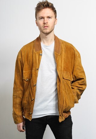 VINTAGE SUEDE BOMBER JACKET