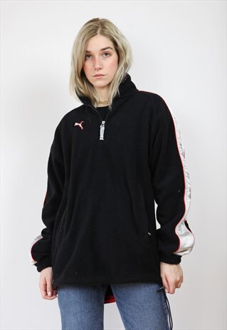 VINTAGE 90'S PUMA 1/4 ZIP FLEECE TOP