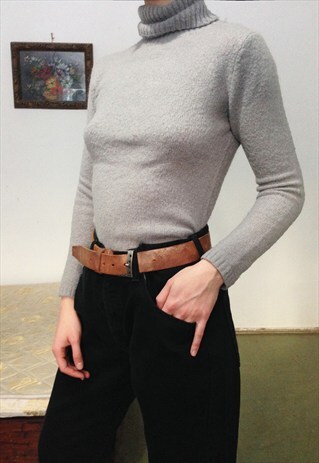 VINTAGE MOHAIR BLEND TURTLENECK TOP