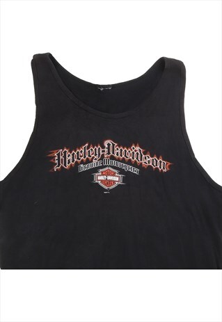 Vintage  Harley Davidson Vest T Shirt Vest Sleeveless Black