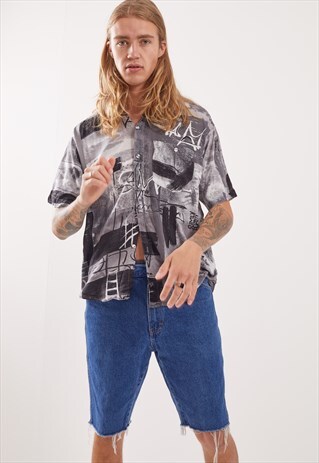 VINTAGE PATTERNED FESTIVAL SHORT SLEEVE SHIRT