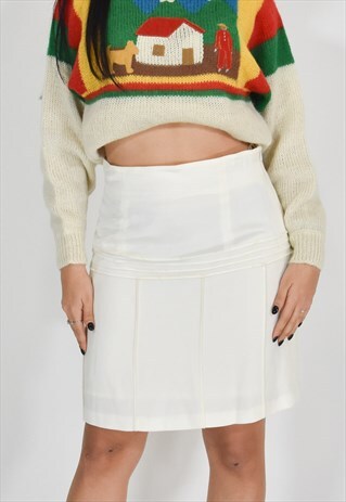 MOSCHINO CHEAPANDCHIC WHITE SHORT SKIRT