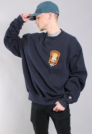 VINTAGE CHAMPION "FIRE DEPARTMENT" SWEATSHIRT