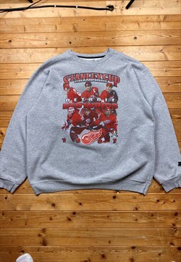 Vintage Detroit redwings NHL grey sweatshirt XXL