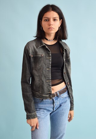 90'S RETRO DENIM STONEWASH FESTIVAL JACKET TOP