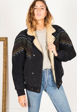 VINTAGE 80S AZTEC COAT / R001