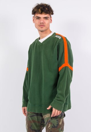 NIKE V-NECK FLEECE SWEATSHIRT UNIVERSITY OF MIAMI HURRICANES