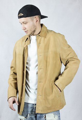 VINTAGE MENS CHEVIGNON LEATHER NUBUCK JACKET