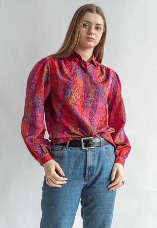 VINTAGE 80S PUFFY SLEEVE SHIRT