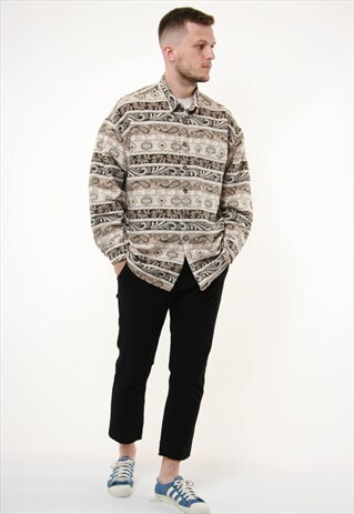 90S VINTAGE JEAN MASERIC COTTON OLDSCHOOL SHIRT 14203