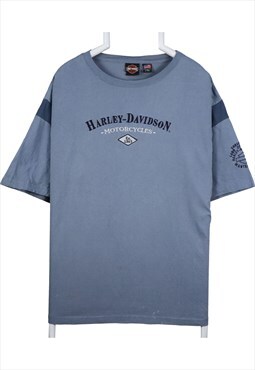 Vintage 90's Harley Davidson T Shirt Spellout Logo Short