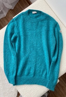 Moncler moher wool sweater men blue 