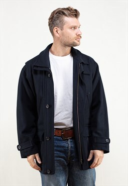 Vintage 90's Casual Winter Jacket in Blue 