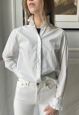 Beautiful classic elegant vintage white shirt