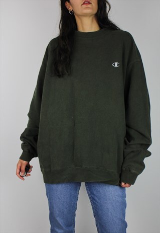 VINTAGE CHAMPION SWEATSHIRT JUMPER WITH LOGO FRONT
