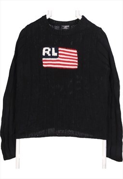 Polo Ralph Lauren 90's RL Flag Crewneck Knitted Jumper / Swe