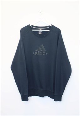 Vintage Adidas large logo sweatshirt in black. Best fits XXL