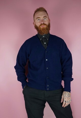 VINTAGE 1990S BLUE CARDIGAN