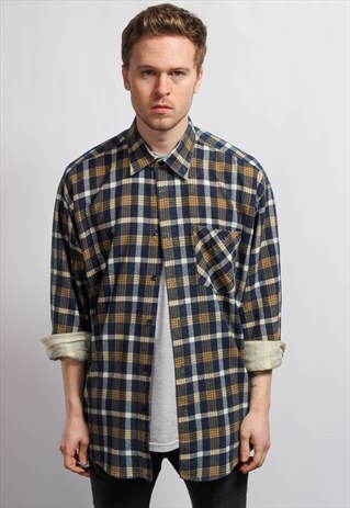 VINTAGE FLANNEL SKATER SHIRT