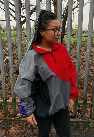 VINTAGE REEBOK CLASSICS CRAZY SHELL SUIT JACKET SHARK LOGO