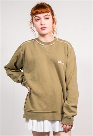 90'S VINTAGE GREEN ELLESSE SWEATSHIRT JUMPER