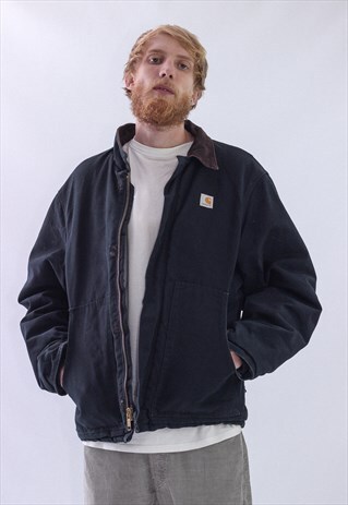 VINTAGE MENS CARHARTT WINTER WORK WEAR HEAVY COTTON JACKET