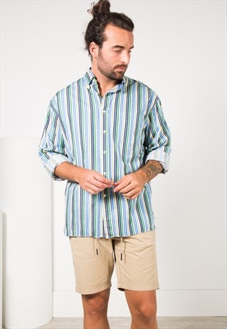 VINTAGE 80'S TOMMY HILFIGER COTTON SHIRT / S4213