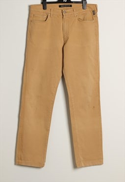 Vintage Versace Straight Fit Stratching Trousers Beige M