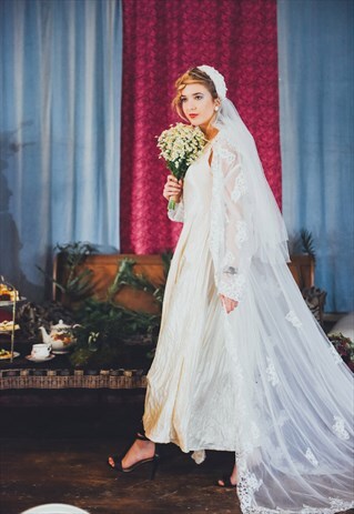 "CLOAK OF VISIBILITY" - 80S BRIDAL COAT