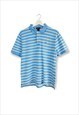 Vintage Ralph Lauren Stripped Polo Shirt in Blue M