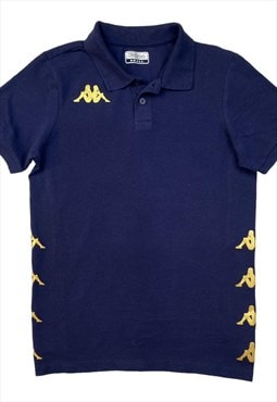 Kappa Vintage Men's Navy Polo Shirt