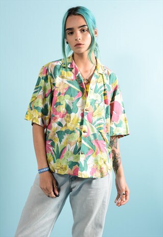 VINTAGE FLORAL HAWAIIAN SHIRT
