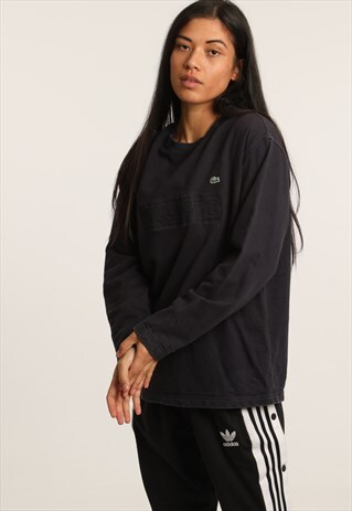 VINTAGE LACOSTE EMBOSSED SPELLOUT SWEATSHIRT