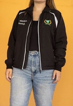 Vintage Reebok Y2K Jacket stadium Hockey in Black XS