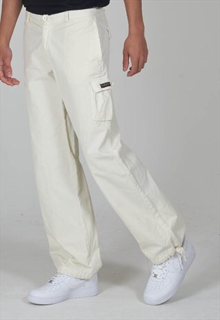 VINTAGE 90S NAPAPIJRI WHITE CARGO TROUSER