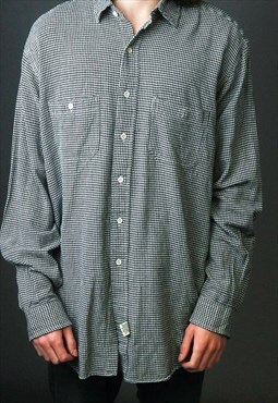 vintage grey ralph luaren  cotton checked shirt
