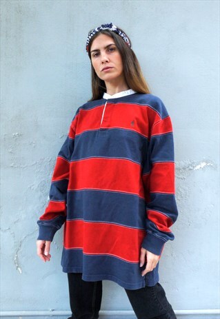 VINTAGE POLO RALPH LAUREN STRIPED RUGBY SHIRT