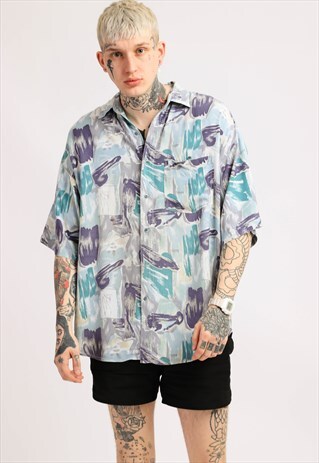 VINTAGE ABSTRACT PRINT SHIRT