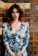  Sofia Coppola Floral Vintage Dress Big Collar
