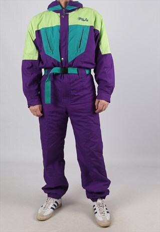 VINTAGE FILA FULL SKI SUIT SNOW SPORTS M / L 42 (GA9A)