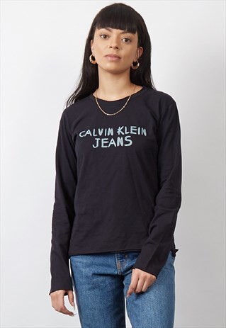 RARE VINTAGE 90'S CALVIN KLEIN EMBROIDERED LOGO TOP