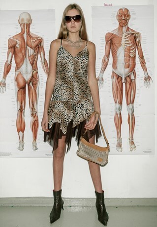 VINTAGE PARTY LEAOPARD DRESS / 2000S